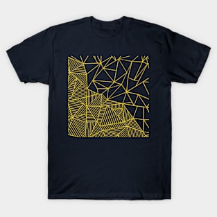 Abstract Half and Half 45 Yellow T-Shirt